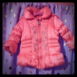 London Fog pink baby coat 12 months
